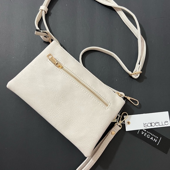NWT ISABELLE VEGAN CROSSBODY BAG WRISTLET CLUTCH - Picture 3 of 7